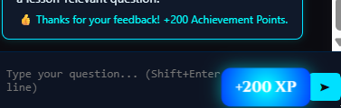 Feedback and XP Rewards
