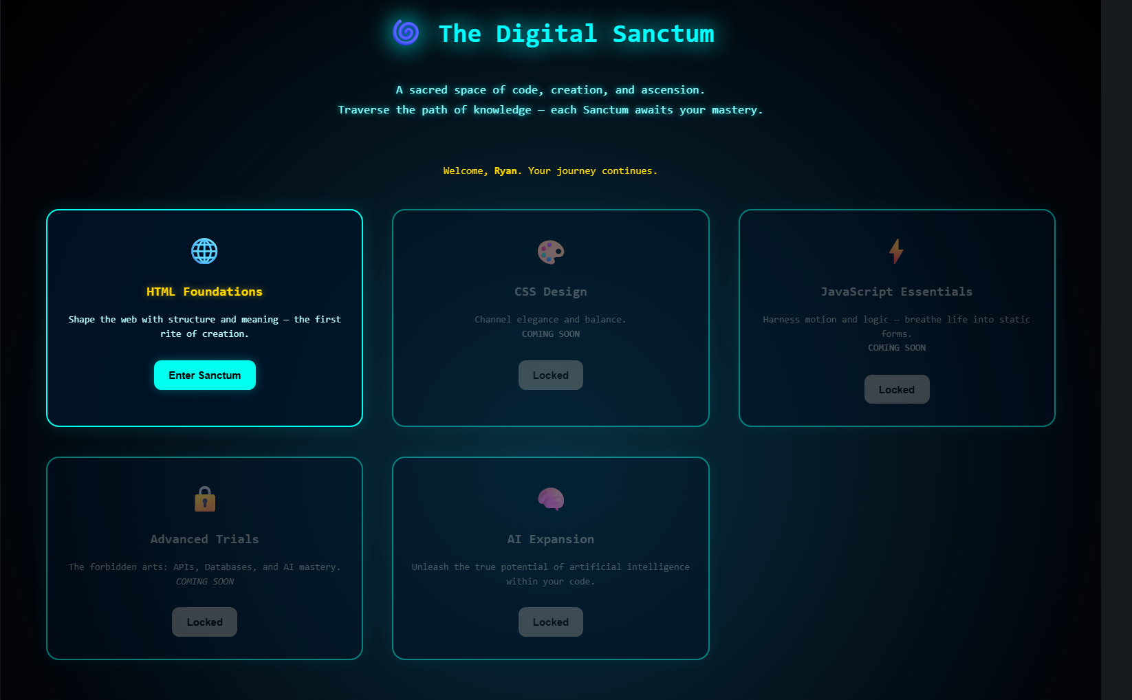 Digital Sanctum Homepage